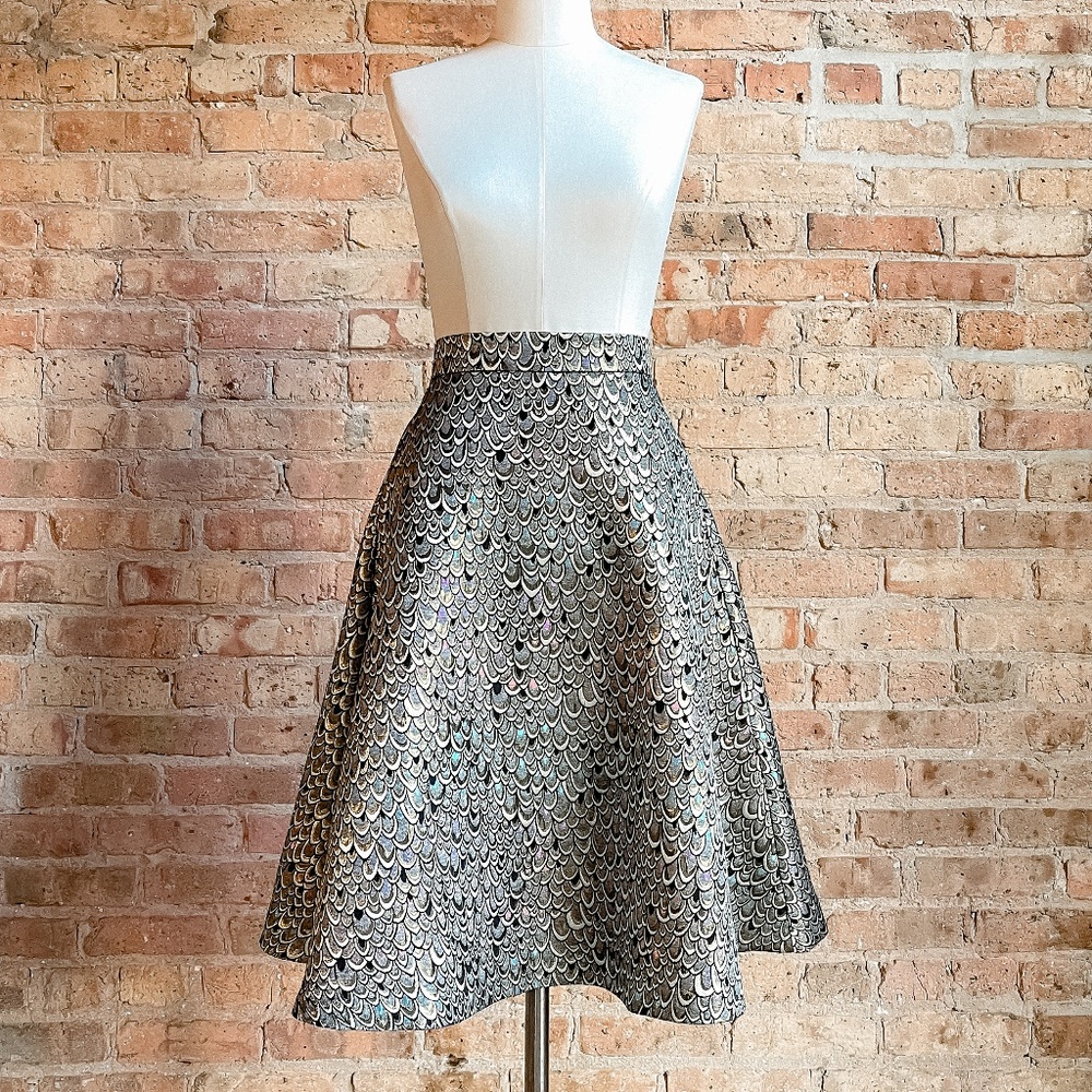 NWT Metallic Brocade A-Line/Circle Skirt